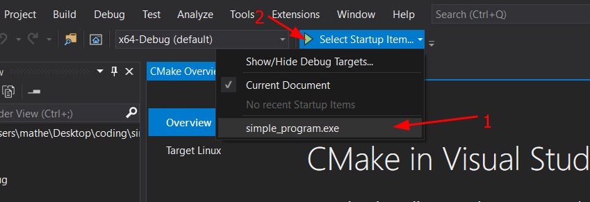 cmake visual studio makefile